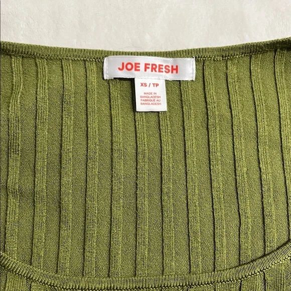 Joe Fresh Olive Ribbed Knit Top - Picture 2 of 4
